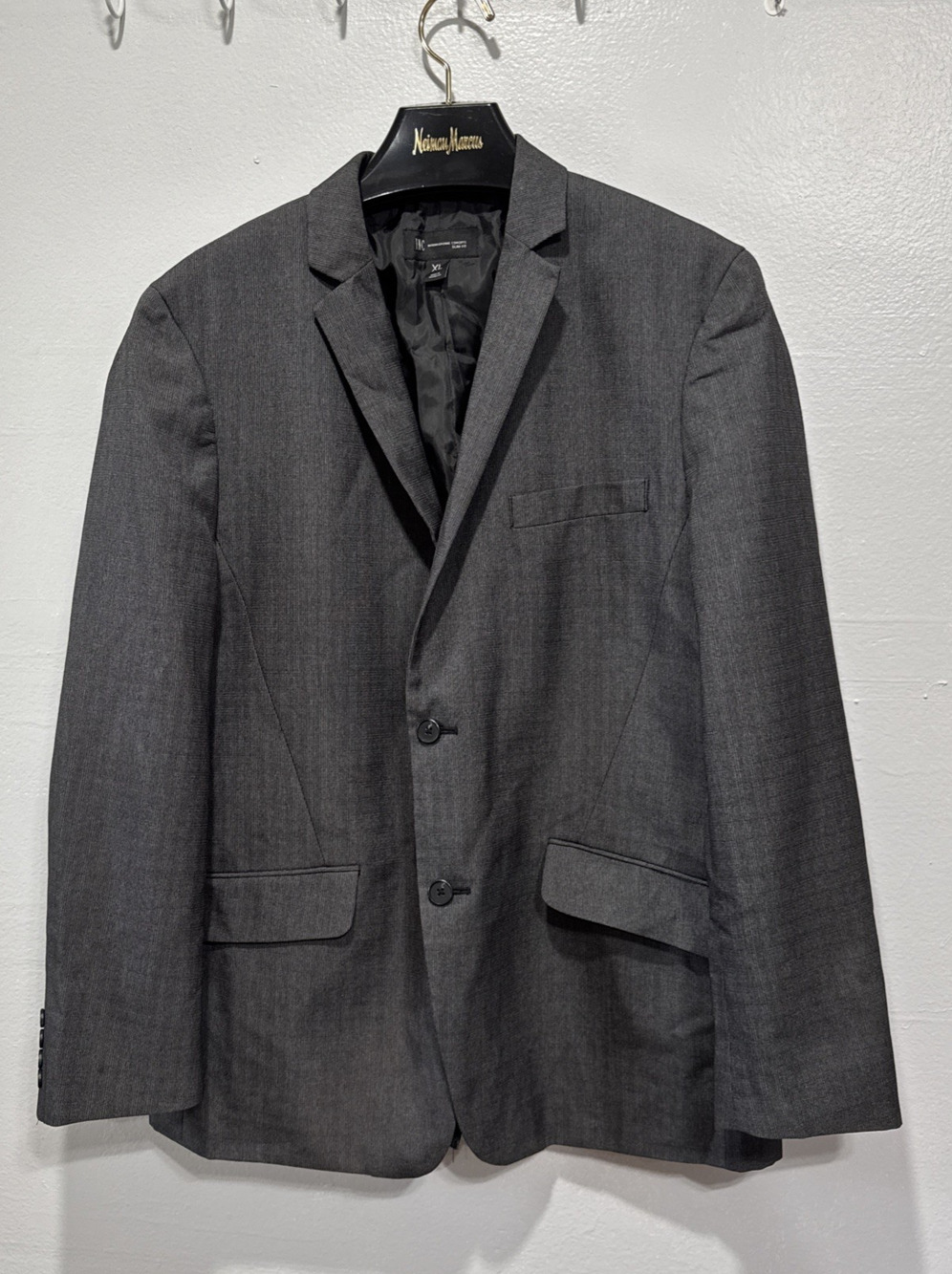 INC International Concepts Slim Fit Blazer Jacket Mens XL Charcoal Formal Party